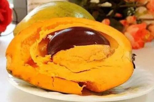 蛋黄果图片，舌尖上的美味 色味如蛋黄